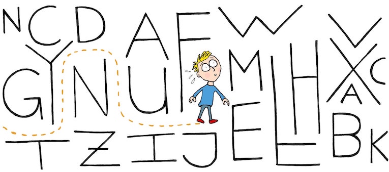 Lese- und Rechtschreibstörung Illustration