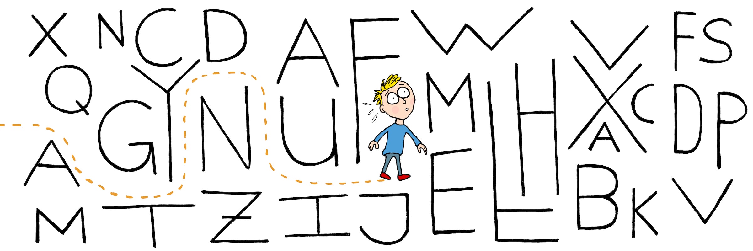 Lese-Rechtschreibstörung (LRS) Illustration